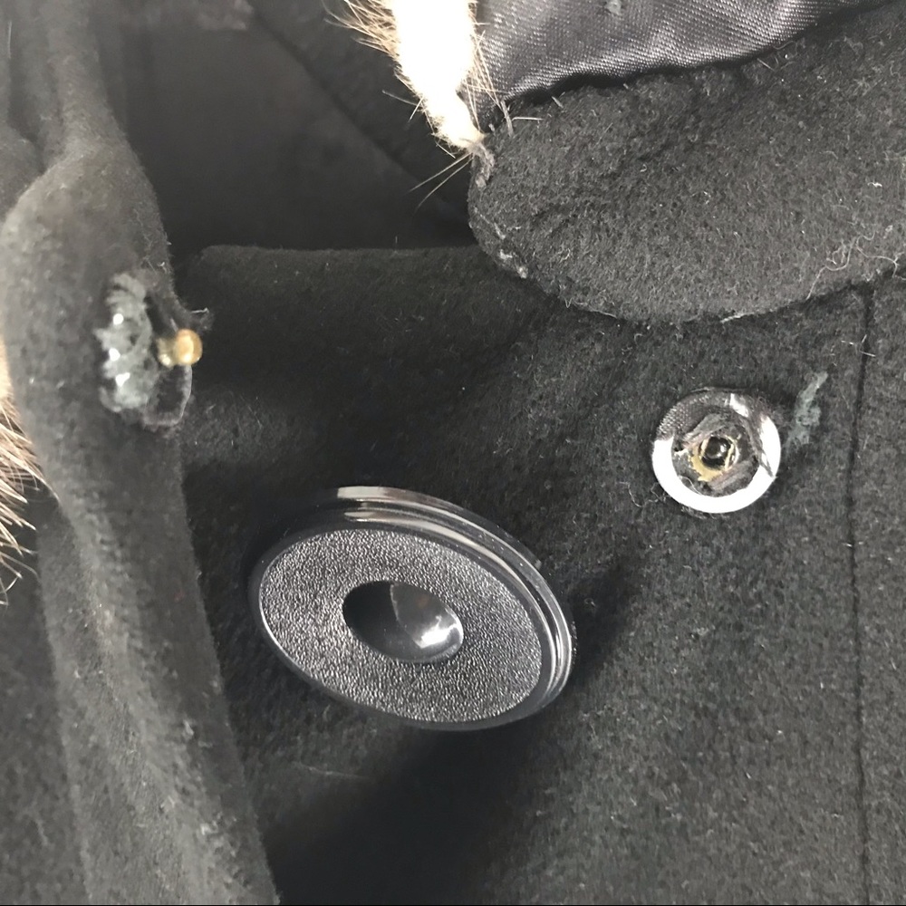 Vintage 100%  Cashmere Coat with Fur Collar, M/L - Picture 6 of 8